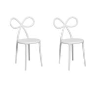 QEEBOO set de 2 chaises RIBBON CHAIR (Blanc - Polypropylène)