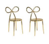 QEEBOO set de 2 chaises RIBBON CHAIR METAL FINISH (Or - Polypropylène)