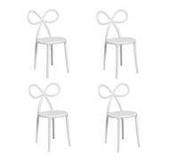 QEEBOO set de 4 chaises RIBBON CHAIR (Blanc - Polypropylène)