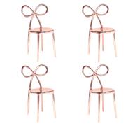 QEEBOO set de 4 chaises RIBBON CHAIR METAL FINISH (Or rose - Polypropylène)