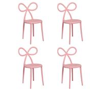 QEEBOO set de 4 chaises RIBBON CHAIR (Rose - Polypropylène)