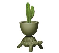 QEEBOO vase TURTLE CARRY PLANTER (Deep green - Polyéthylène)
