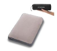 qeedo Comfort Pillow Travel 26 x 28 cm - Oreiller de Voyage Compact et Compressible, Coussin Camping à mémoire de Forme, Soutien tête, cervicale & Dos, pour Enfant/Adulte - Vacances/Travel/Camping