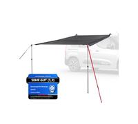 qeedo Motor Tarp Universal Voile Pare-Soleil avec Protection UV (UV80), Rubans ou Montage à Ventouse, Camper, Camping-Car, Caravane, Voiture