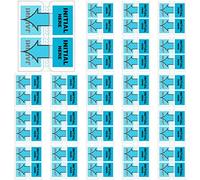 Qeeenar Lot de 1 250 autocollants avec inscription « Here » pour carnet de bureau, livres de notaire, 2,5 cm (bleu, initiale ici)