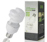 QeeHeng Ampoule UVB Reptile Lampe Tortue Ampoules fluorescentes compactes à économie d'énergie pour les amphibiens de la forêt tropicale humide Aquarium Poisson Lézard Serpent E27 (UVB5.0 13W)