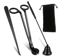 QeeHeng Bougie Snuffer, Tondeuse de mèche de Bougie, Dipper de mèche,3 en 1 Tondeuse de mèche de Bougie Set Accessoires d’Outils de Bougie, Cadeau Cadeau élégant pour Les Amateurs de Bougie (Noir)
