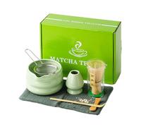 QEEKADA Matcha kit,7 pièces matcha set, coffret matcha,fouet a matcha,bol a matcha,kit matcha complet,accessoire matcha,en cadeau à des amis ou des collègues