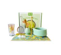 QEEKADA Matcha kit,Matcha Accessoire,Service à thé Japonais Set traditionnel japonais de matcha 8 pièces kit matcha complet il peut aussi être offert en cadeau à des amis ou des collègues