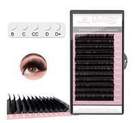 Qeelasee Extension de cils individuels en vison 0,07 C Curl 13 mm Coréen PBT Cils doux Faux cils
