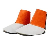 QeeLink Guêtres Soudure Cuir, Couvre-Bottes Soudage Résistant à la Chaleur | Prévenir l'usure - Protecteurs de Chaussures - Guêtres de Soudage, 1 Paire