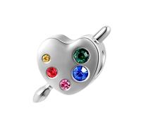 QeenseKc Breloque de voyage pour bracelet Pandora, Zircone cubique Cuivre, Strass