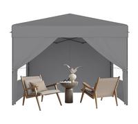 QEENTOE Tente de réception, de qualité supérieure, 3 x 3 m, avec équipement complet, pliable, polyvalente, pour les fêtes de jardin, les marchés et le camping, résistante à l'hiver, hauteur réglable