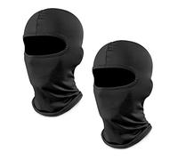QEEQPF Lot de 2 cagoules coupe-vent pour moto - Masque respirant - Accessoire de sport - Unisexe - Pour activités de plein air, cyclisme, protection UV (noir), Noir , taille unique