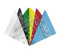 QEEQPF Paisley Bandana Foulard Neck Echarpes Bracelet Noix de Cajou Bandana Design Foulard Nouveauté Impression Head Wrap pour Hommes Femmes Unisexe Adultes et Enfants 54 X 54 cm 6 Pièces