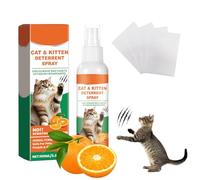 QEEROYO Spray Anti Griffure Chat, Spray D'entraînement Chat, Protecteur de Meubles Contre Les Rayures de Chats pour Chats, Chiens, Intérieur et Extérieur, Canapé, Porte, Tabl 100 ML