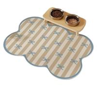 QEETRH Tapis d'alimentation pour Animaux de Compagnie, Les Sets de Table for Chats et Chiens sont résistants aux Aliments, à séchage Rapide faciles Nettoyer(Color3)