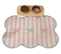 QEETRH Tapis d'alimentation pour Animaux de Compagnie, Les Sets de Table for Chats et Chiens sont résistants aux Aliments, à séchage Rapide faciles Nettoyer(Color1)