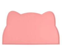 QEETRH Tapis d'alimentation pour Animaux de Compagnie, Pet Mat for Dog Cat Silicone Food Feeding Pad Bowl Drinking(Pink)