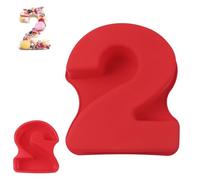 QEEYON Moule Gateau Chiffre 2, Moule Number Cake,25,5 cm Grands Moules à Gâteau 3D en Silicone,Moule Chiffre Gateau Pour Anniversaire et Anniversaire de Mariage