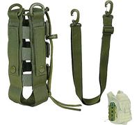 QEEYON Poche de Bouteille d'eau Tactique, Porte Bouteille Molle en Nylon Réglable, Sac de Bouteille d'eau 0,5 L - 2,5 L Porte-bidon Tactique Militaire pour L'extérieur Marche Camping