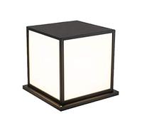QEGY Classique Aluminium Lampes de Poteau, 7W LED Lampadaire de Jardin avec 3 TempéRature de Couleur Réglable, Lampe de Chemin pour Etanche Terrasse, 30 * 28CM