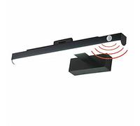 QEGY Lampe de miroir de salle de bain noire avec interrupteur, Lampe pour Miroir LED Salle de Bains avec détecteur de mouvement, IP44 Lampe de Salle de Bains, arrêt automatique, blanc chaud, 30cm 6W