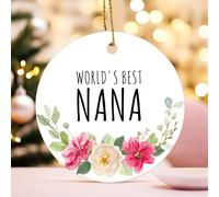 Qeheb Décoration de Noël à suspendre pour grand-mère pour sapin de Noël, cadeau idéal pour grand-mère de la part des petits-enfants, décoration souvenir de la meilleure grand-mère au monde