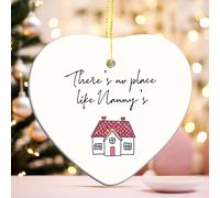 Qeheb Décoration de Noël en forme de cœur à suspendre pour grand-mère pour sapin de Noël, cadeaux de grand-mère de la part des petits-enfants, ornements décoratifs souvenirs souvenirs