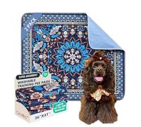Qeils Lot de 2 Tapis hygiéniques lavables, réutilisables, Super absorbants, étanches et antidérapants pour Cage, Sol, Pot de propreté, 91,4 x 104,1 cm