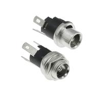 QEJBQKWU Prise d'alimentation CC Femelle DC025M 5,5 x 2,1/2,5 mm avec écrou, 5,5 x 2,1/5,5 x 2,5 mm, connecteur for Montage sur Panneau, 10 pièces(Waterproof Cover,5.5x2.5mm)