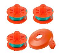 QENETY 5367 Bobine de rechange pour débroussailleuse Gardena Turbo SmallCut article 2404 et 2402, bobine de 2 mm pour débroussailleuse 5367-20, avec couvercle 5329-20 (3 bobines + 1 couverture)
