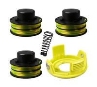 QENETY Bobine de fil de rechange pour débroussailleuse Ryobi RAC118 RLT3525S, 1,2 mm, 8,4 m, avec couvercle RAC119 (5 pièces)