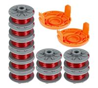 QENETY Bobine de rechange pour débroussailleuse Gardena Turbo SmallCut article 2401, fil de 1,6 mm pour bobine 5364-20, avec couvercle 05328-20 (12 pièces)
