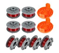 QENETY Bobine de rechange pour débroussailleuse Gardena Turbo SmallCut article 2401, fil de 1,6 mm pour bobine 5364-20, avec couvercle 05328-20 (10 pièces)