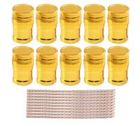 QENETY Lot de 10 mini brûleurs à alcool en métal portables avec mèche, pour camping, pique-nique, randonnée, voyage