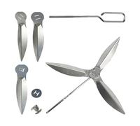 QENETY Lot de 2 kits de système de nettoyage One Touch de 46,7 cm, compatible avec les barbecues Weber 90992 3618 7443 307443 307408 90719, pièces de rechange pour barbecues à charbon de bois 7444