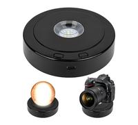 QENETY Présentoir pivotant à LED, base pivotante avec lumière blanche colorée, base d'affichage USB, base avec 4 modes de rotation et 8 modes d'éclairage pour l'art en verre avec cristaux