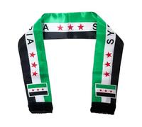 Qeortohers Écharpe drapeau syrien écharpe drapeau syrien écharpe drapeau de la Syrie écharpe drapeau de la Syrie étole pour femmes et écharpe liberté syrienne écharpe homme, 1 pièce., taille unique