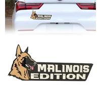 QEOTOH Dog Car Badge Laser Cutting Car Emblem, 3D Dogs Badge Rated Car Emblem, Funny Dogs Acrylic Automotive Badge Decals Stickers, Car Motorcycle Truck Exterior Decoration (Malinois)