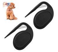 Grooming Knife for Long-Haired Pets - Remove Clumps, Mini Portable Pet Hair Trimmer Grooming Comb for Removing Tangled and Loose Hair, Multifunctional Pet Grooming Tools (Black 2PCS)