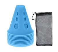 QEOTOH Lot de 10 cônes colorés pour patin à roulettes, coupe-vent, entraînement d'agilité, skateboard, marquage, slalom