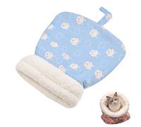 QEOTOH Soft Cat Sleeping Bag, Cat Bed Cave Tunnel Bag, Plush Fluffy Hideaway Sleeping Cuddle Comfortable Pet Mat, Winter Warm Pet Bed for Indoor Cats and Small Dogs, Pet Supplies, 18 x 22 inch (Blue)