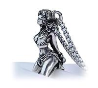 QEOTOH Sterling Silver Plating Suffering Goddess Pendant Necklace, Vintage Religious Bound Suffering Symbol Pendant Necklace for Women Men