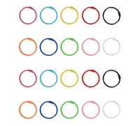 QEQSHQO 20 pièces Anneaux de Livre Colorés, Anneaux de Reliure en Métal, Classeurs à Anneaux, Bristol Reliure, Porte Livre pour Scrapbooking et Organisation (30mm) (Multicolore)