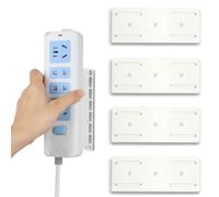 QEQSHQO 4 pes Ixateur De Barrette D'Alimentation Auto-Adhésif,Support De Barrette D'Alimentation Murale Sans Trou,Peut êTre Utilisé Pour Les BoîTes à Mouchoirs,Les Multiprises Sous Le Bureau