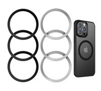QEQSHQO Anneau Magnétique 6 pièces, Autocollant Magnétique Compatible avec Mag Safe, Kit de Conversion Magnétique Universel pour iPhone Séries 15/14/13/12/11/X, Galaxy Série S23/S22/S21/S20/S10