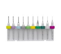 QEQSHQO Mini Twist Drill Bits Set 10 Pcs 0.3-1.2mm PCB Circuit Imprimé Carbure de Tungstène Micro Forets Gravure Métallurgie pour Bijoux CNC