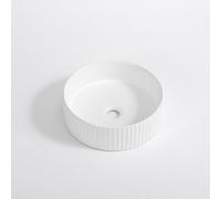 QeramiQ Arto vasque - 35x35x11.5cm - nervurée - ronde - céramique - blanc brillant SW1413320