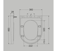 QeramiQ Dely Abattant WC - fermeture douce - démontage rapide - 35mm - blanc mat E13/A15 35mm seat white